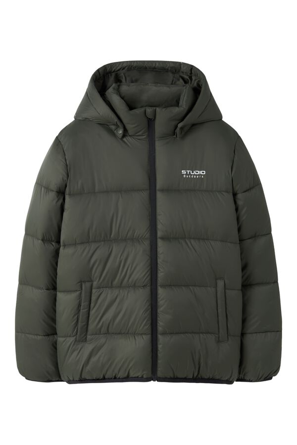 Name It Puffer jacket with hood green