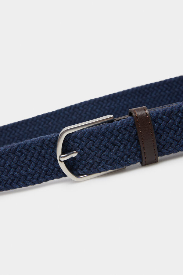 Springfield Mottled woven belt blue