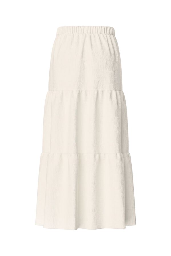 Pieces Cotton long skirt white