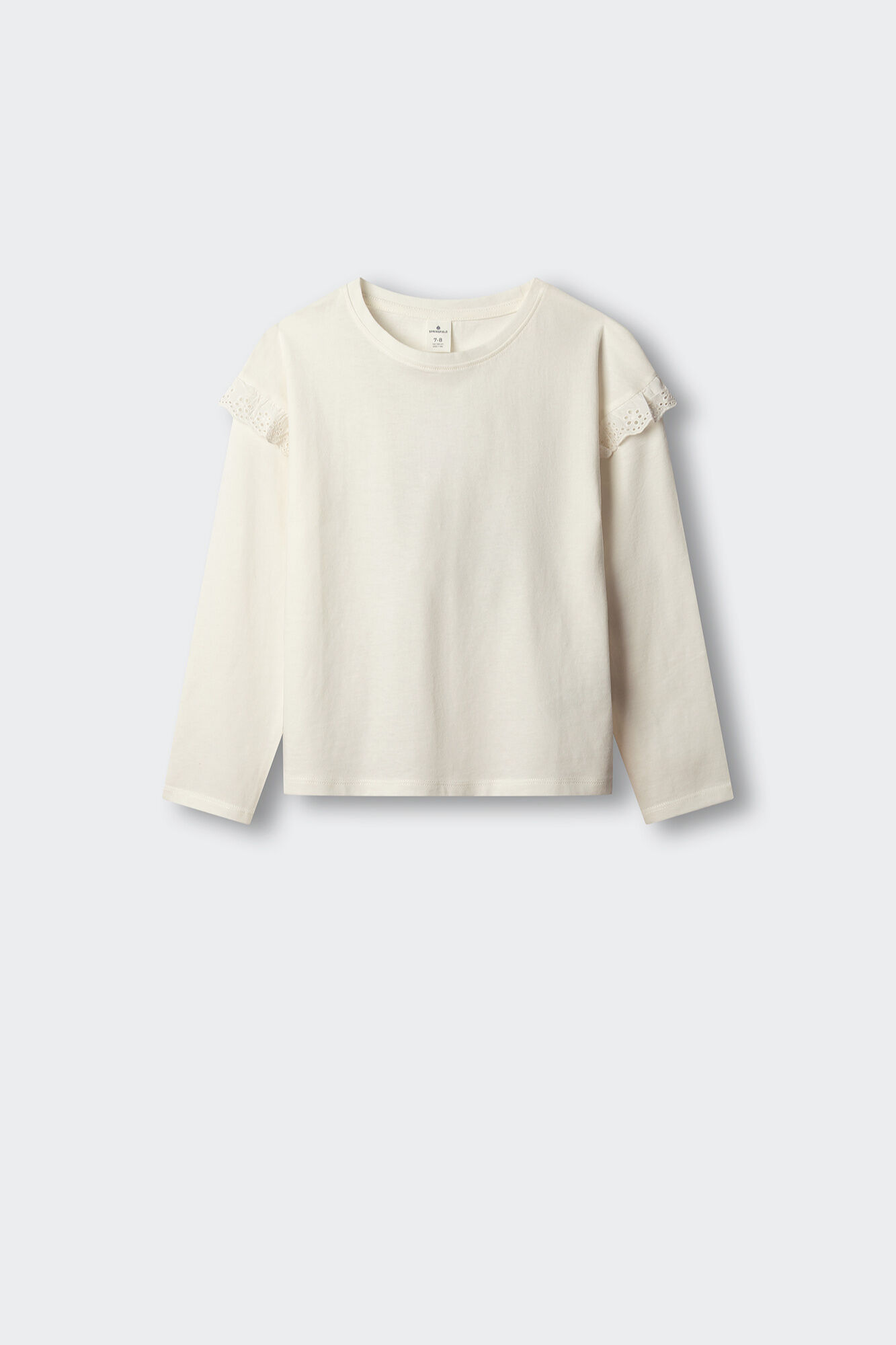 Springfield Kids Camiseta manga larga volante ni&ntilde;a