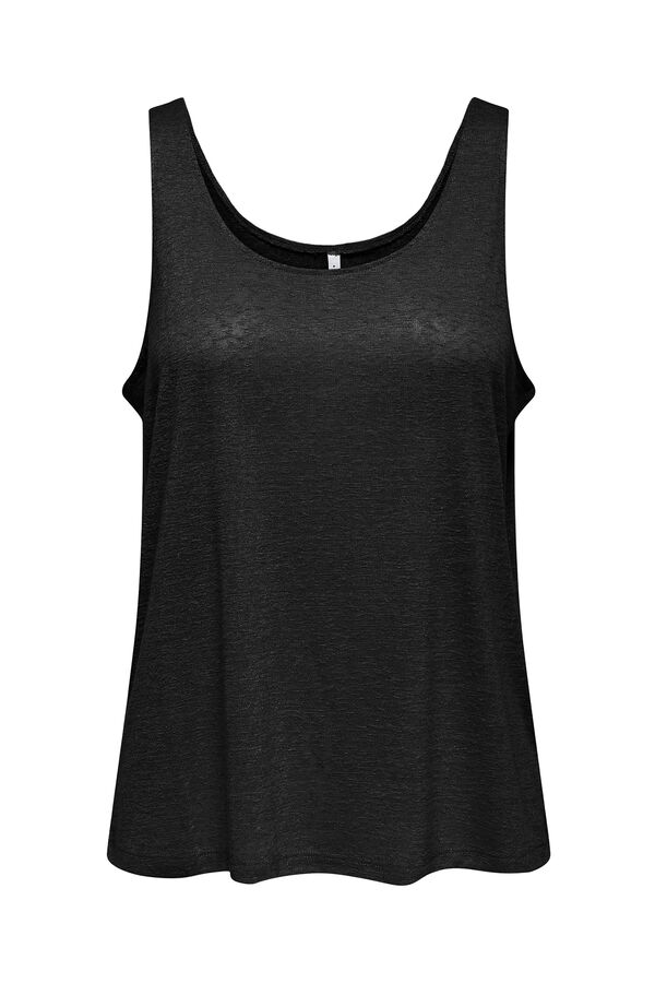 Only Camiseta regular fit tirantes negro