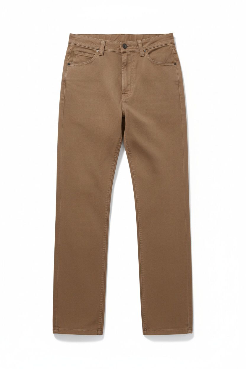 Springfield 5-pocket washed straight fit trousers