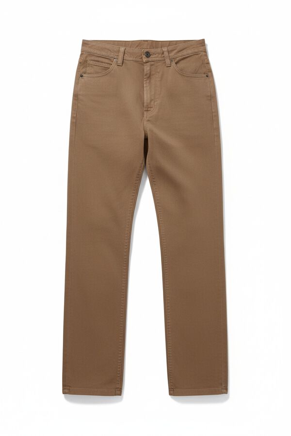 Springfield Pantalone ravnog kroja sa 5 džepova Braon