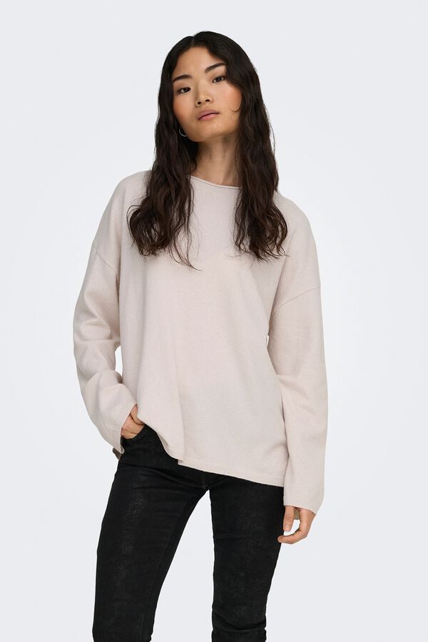 Only Round neck jumper grey