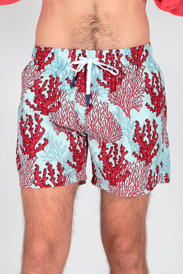 Springfield Printed swim shorts with drawstring royal blue