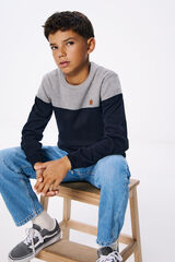 Springfield Jersey color block niño navy