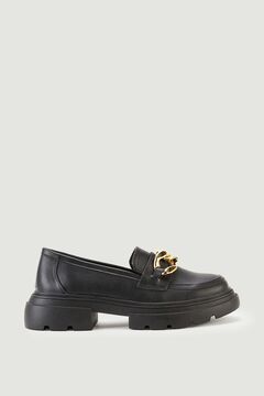 Springfield Chunky loafers with gold buckle black