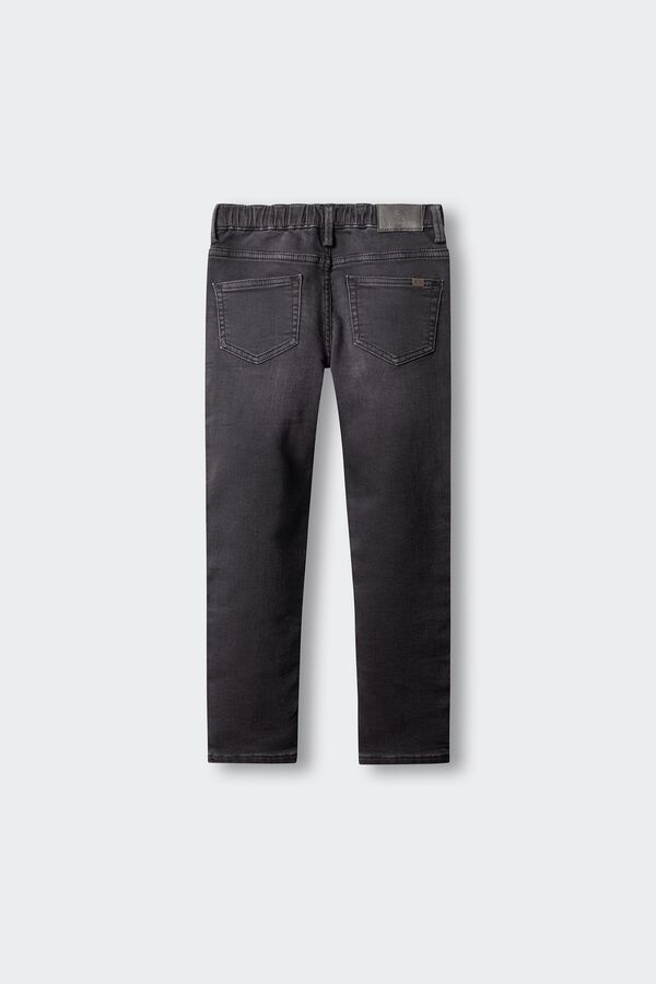 Springfield Kids Cal&ccedil;a denim knit para crian&ccedil;a preto