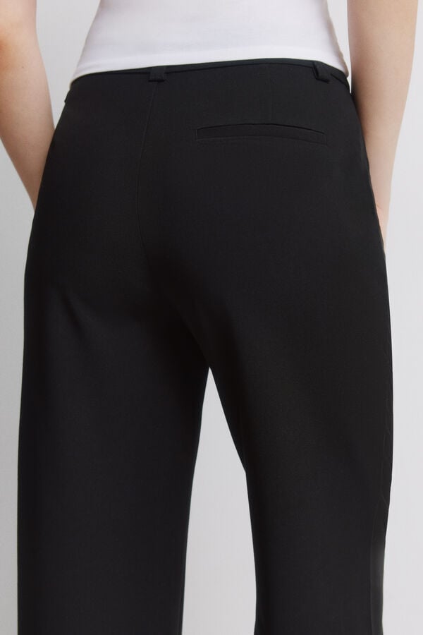 Springfield Straight tailored trousers black