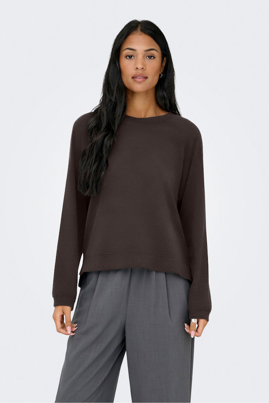 Top felpa manga larga