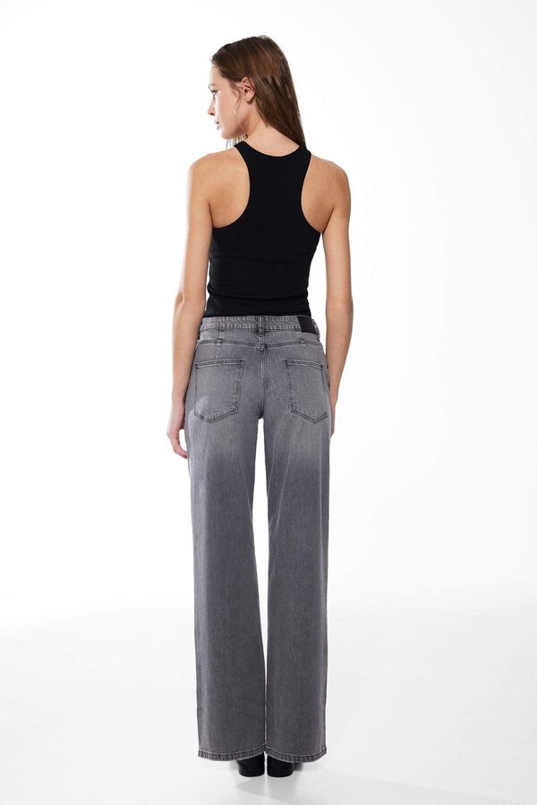 Springfield Jeans Wide Leg gris oscuro