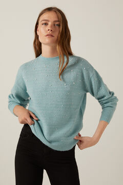 Springfield Reconsider Jumper with Pearl Beads blue