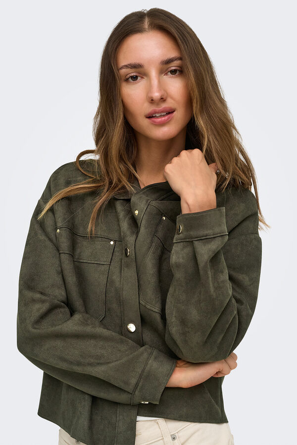 JDY Suede overshirt brown