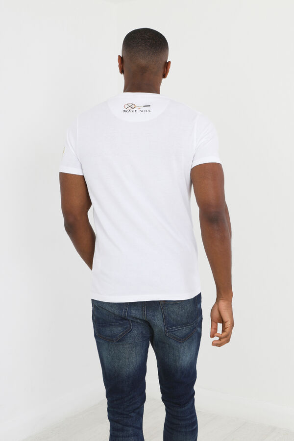 Brave Soul Camiseta raquetas manga corta blanco