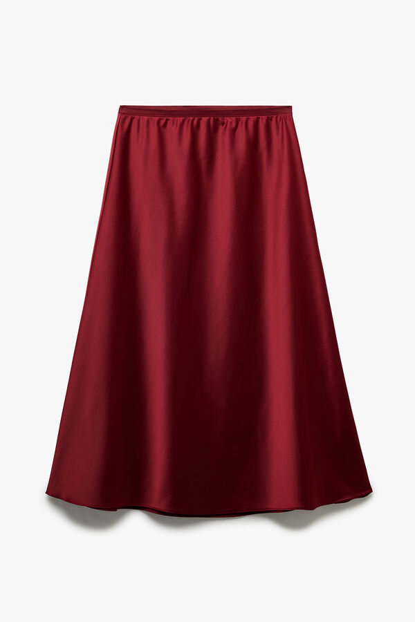 Koton Falda midi de corte regular con cintura est&aacute;ndar rojo