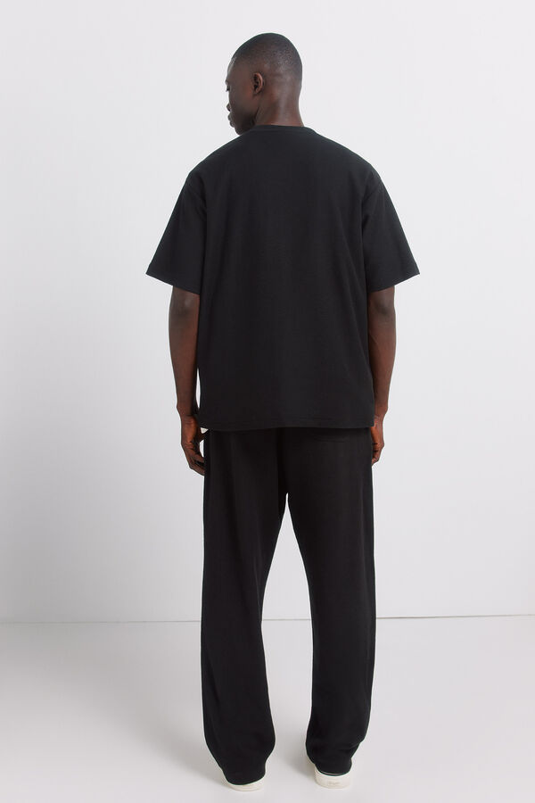 Springfield Straight jogger trousers black