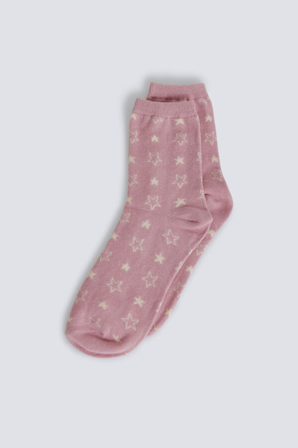 Springfield Meias compridas com estrelas rosa