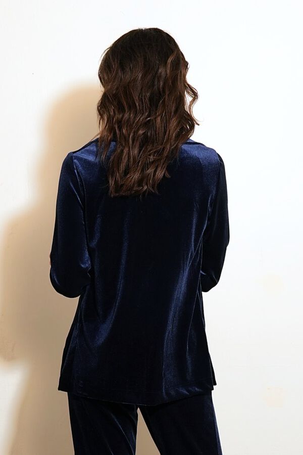 Cul Sac Velvet open blazer blue