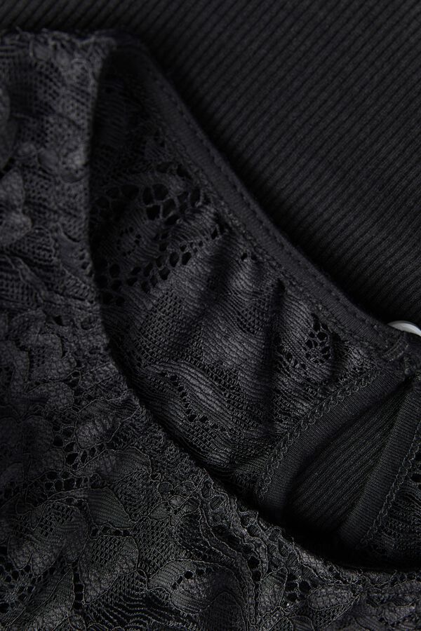 JJ REBEL Top slim sem mangas preto