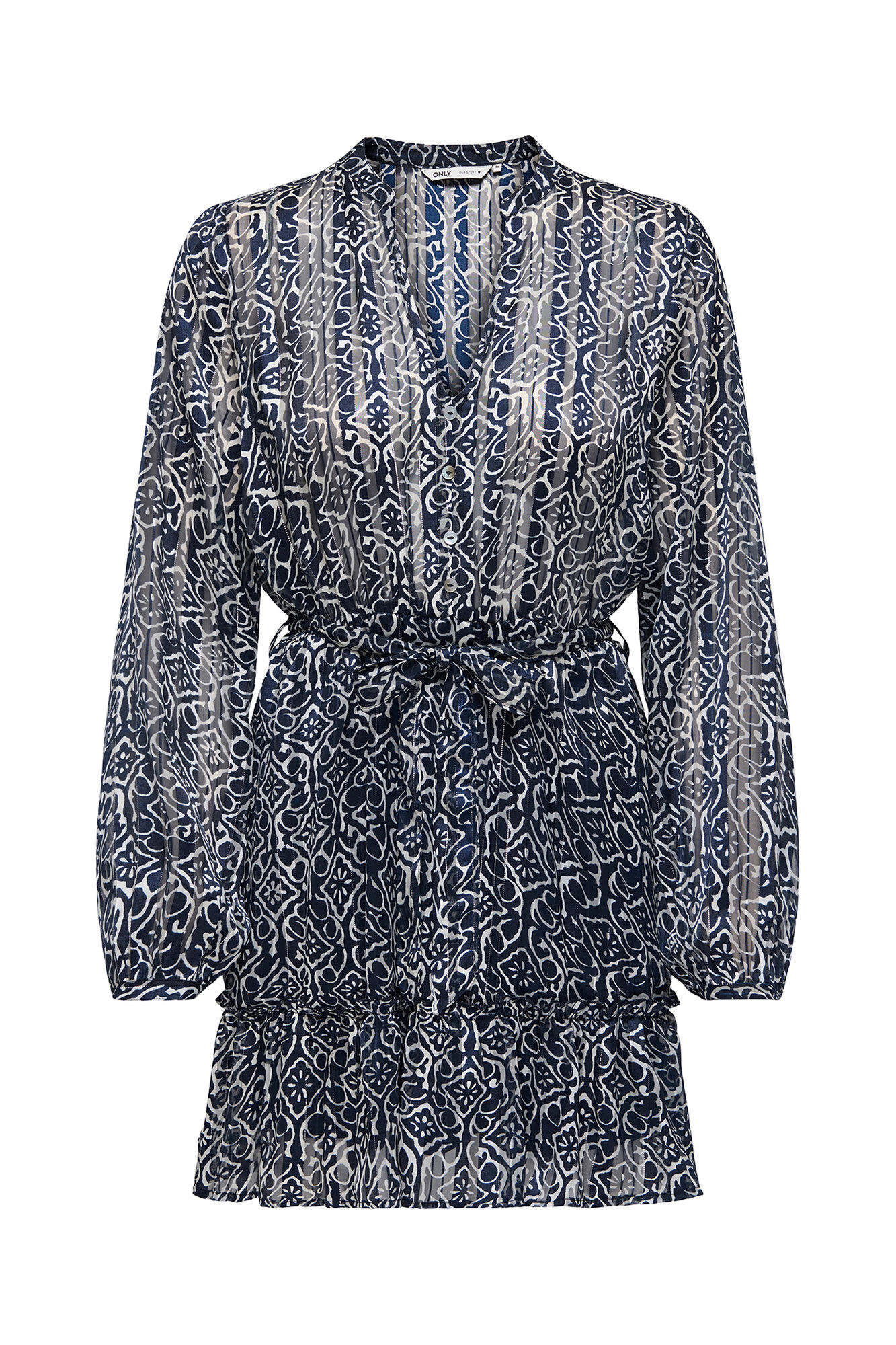 Only Vestido curto com l&uacute;rex