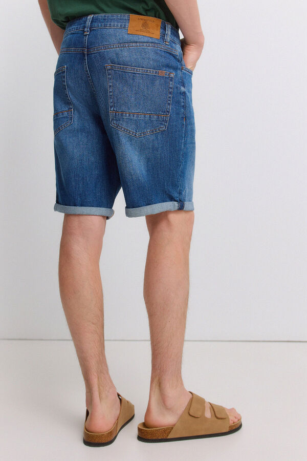 Springfield Bermuda en jean ultra l&eacute;g&egrave;re slim fit bleu