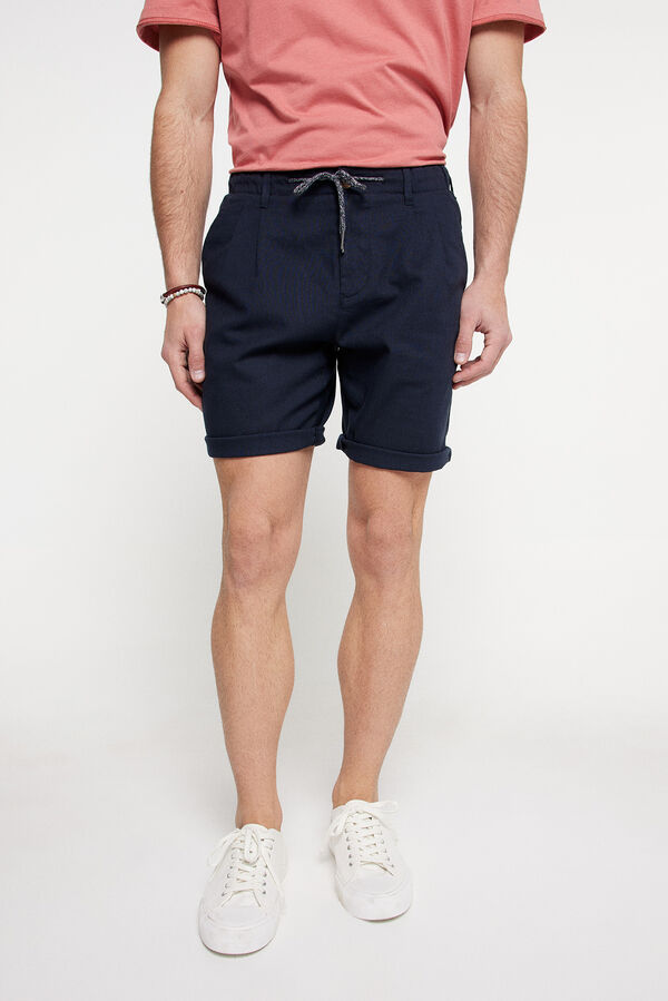 Springfield Linen Bermuda shorts navy