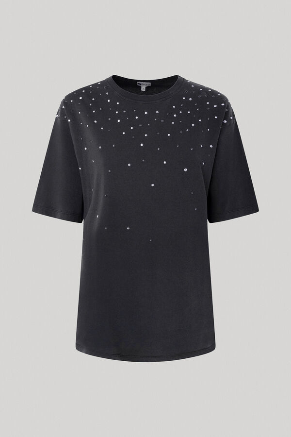 Springfield T-shirt with gemstone detail  black