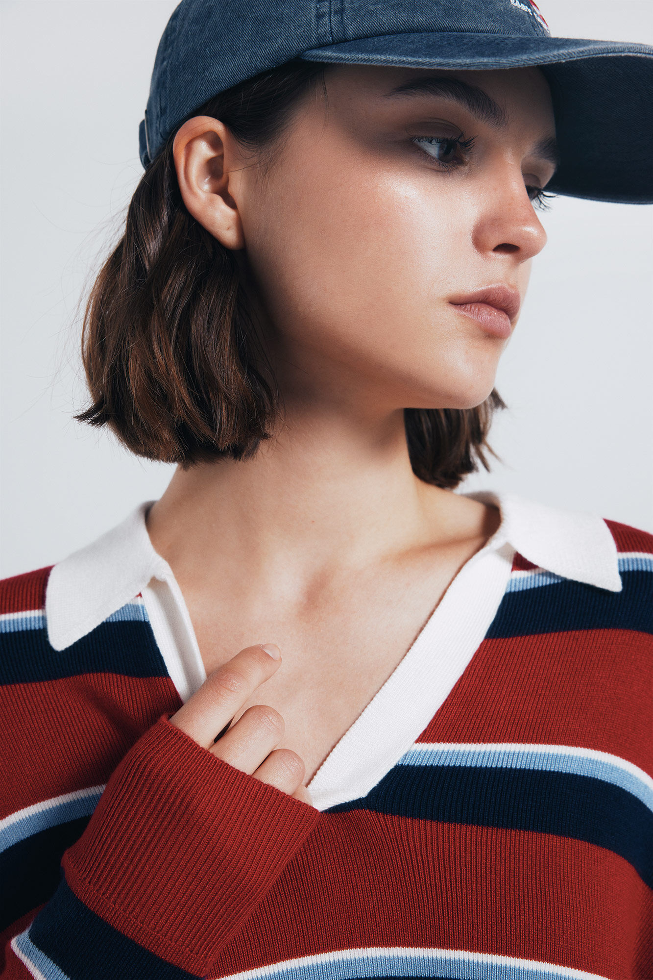 Springfield Prugasti polo džemper sa prugama