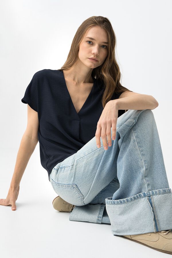 Tiffosi Blusa relaxed azul