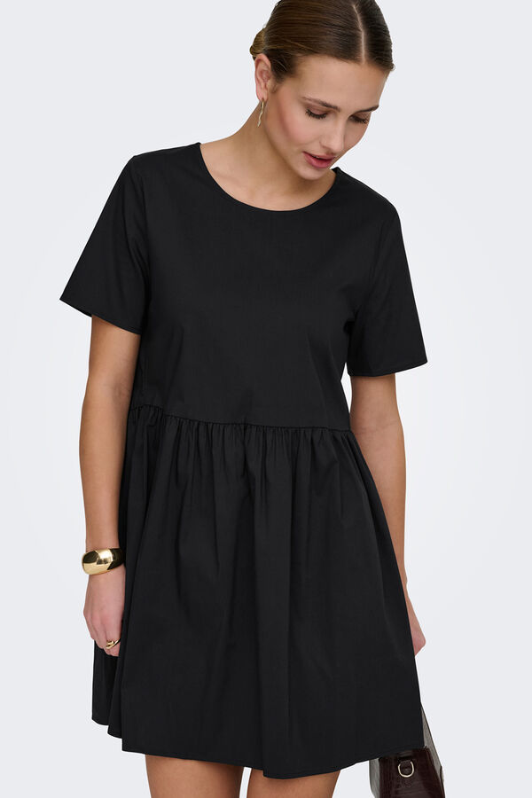 JDY Short flared dress black