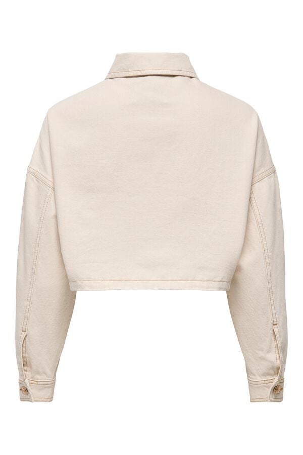 Only Cazadora corta vaquera beige