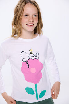 Springfield T-shirt Snoopy menina branco