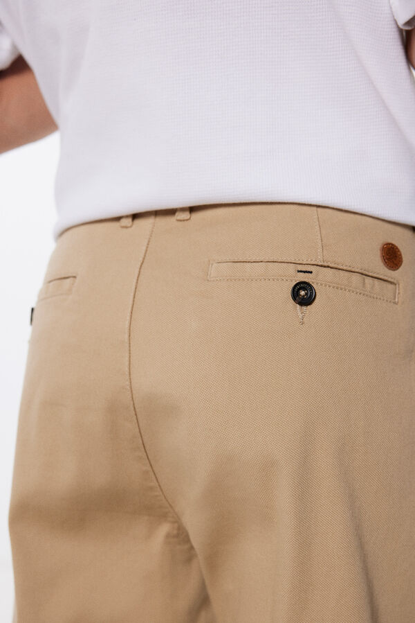 Springfield Slim fit comfort colour chinos camel