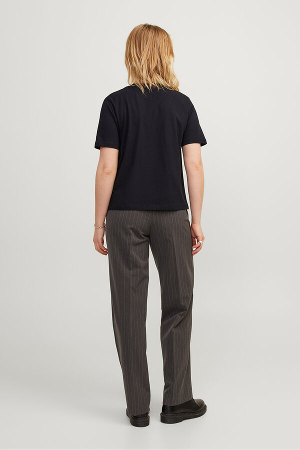 Jack & Jones Camiseta cuello pico negro