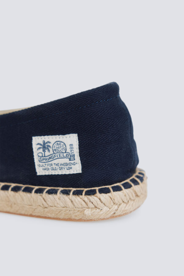Springfield Herringbone cotton espadrille blue