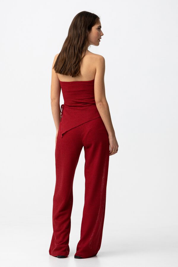 Tiffosi Young Pantalones wide leg red