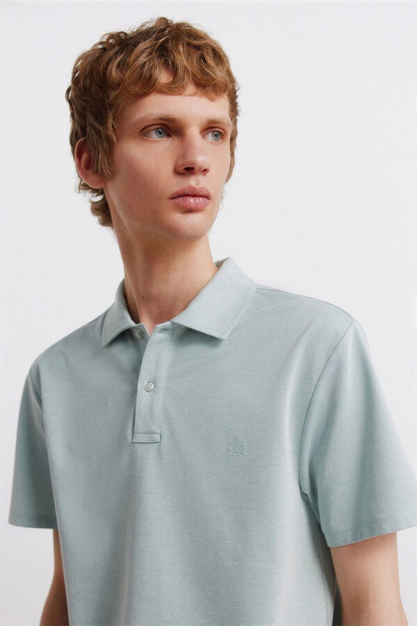 Springfield Plain slim fit polo shirt green