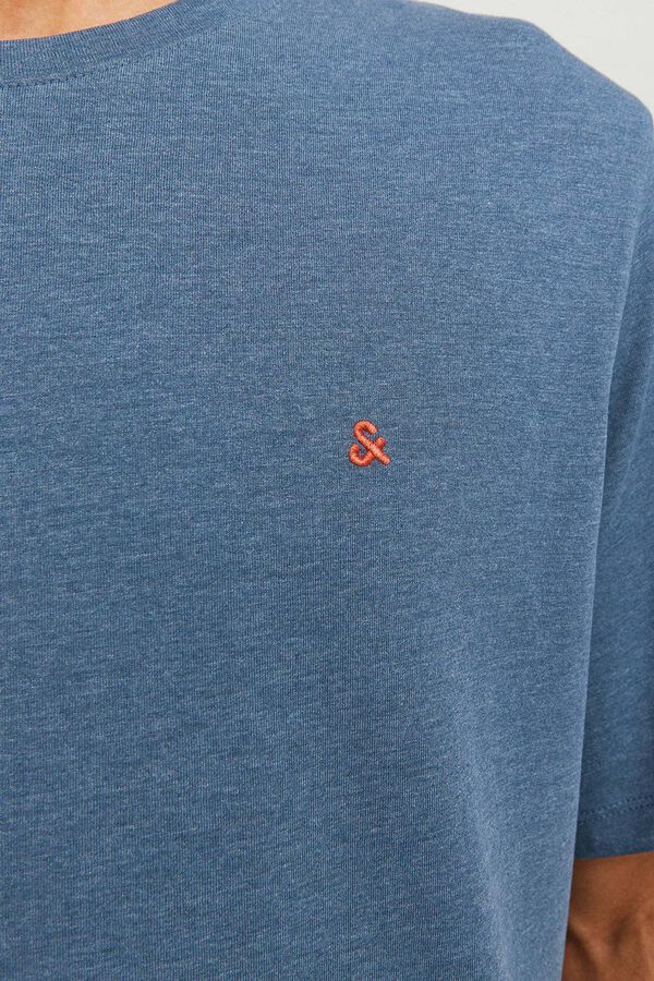 Jack & Jones T-shirt b&aacute;sica regular fit azul