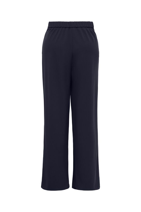 Only Hose mit weitem Bein und Bundfalten Blau