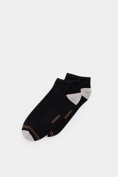 Springfield Osnovne kontrastne čarape do gležnja crna