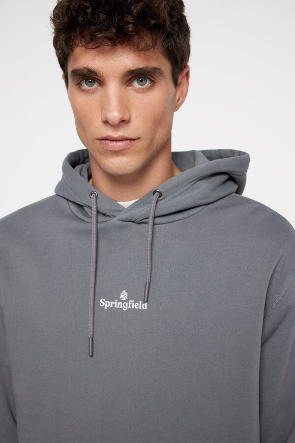 Springfield Essential washed hoodie grey mix