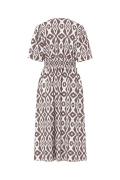 Pieces Bedrucktes kurz&auml;rmeliges midi-kleid