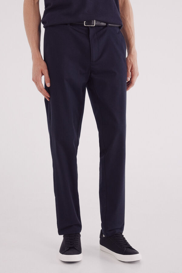 Springfield Slim fit comfort dress chinos pants blue