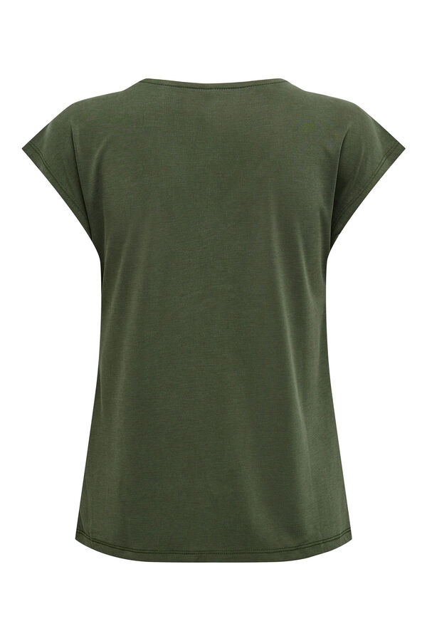 Springfield T-Shirt kurze Ärmel Modal grün