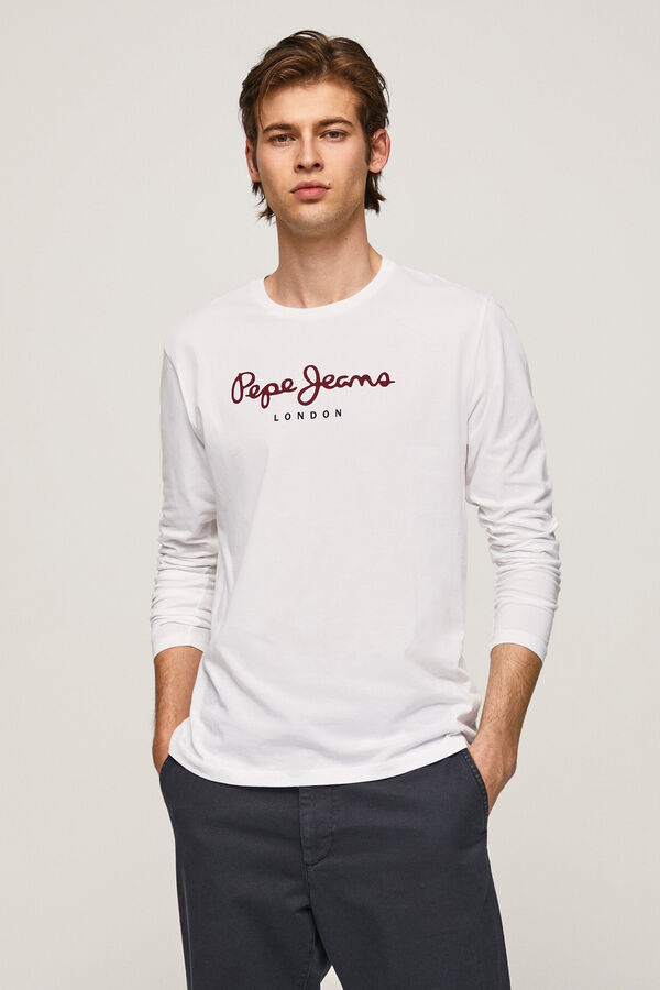 Springfield Eggo Pepe Jeans long-sleeved T-shirt. bijela
