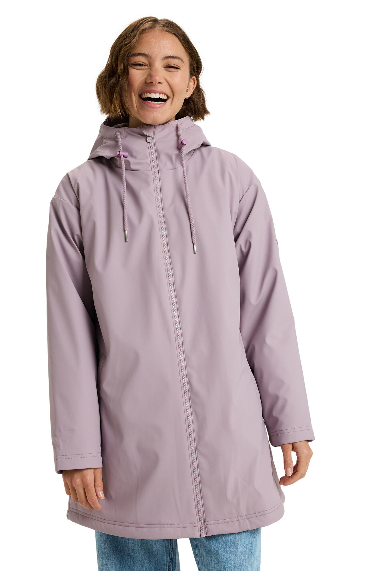 Roxy Rain Road Polar Zip - Sobretudo de chuva feminino