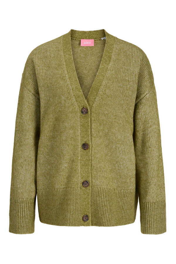 Jack & Jones C&aacute;rdigan suave escote v verde