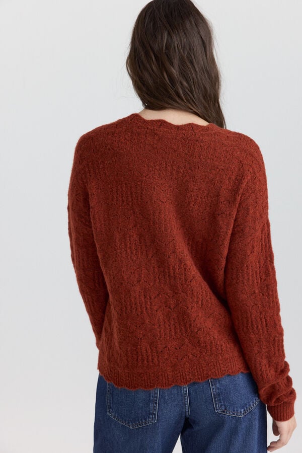 Springfield Pointelle jumper red
