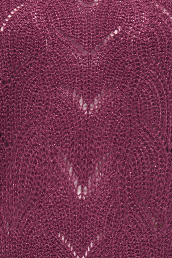 JDY Jersey cuello pico lurex morado/lila
