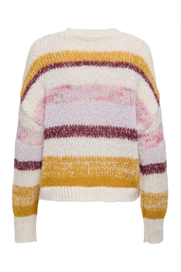 Only Streifen Pullover Grau